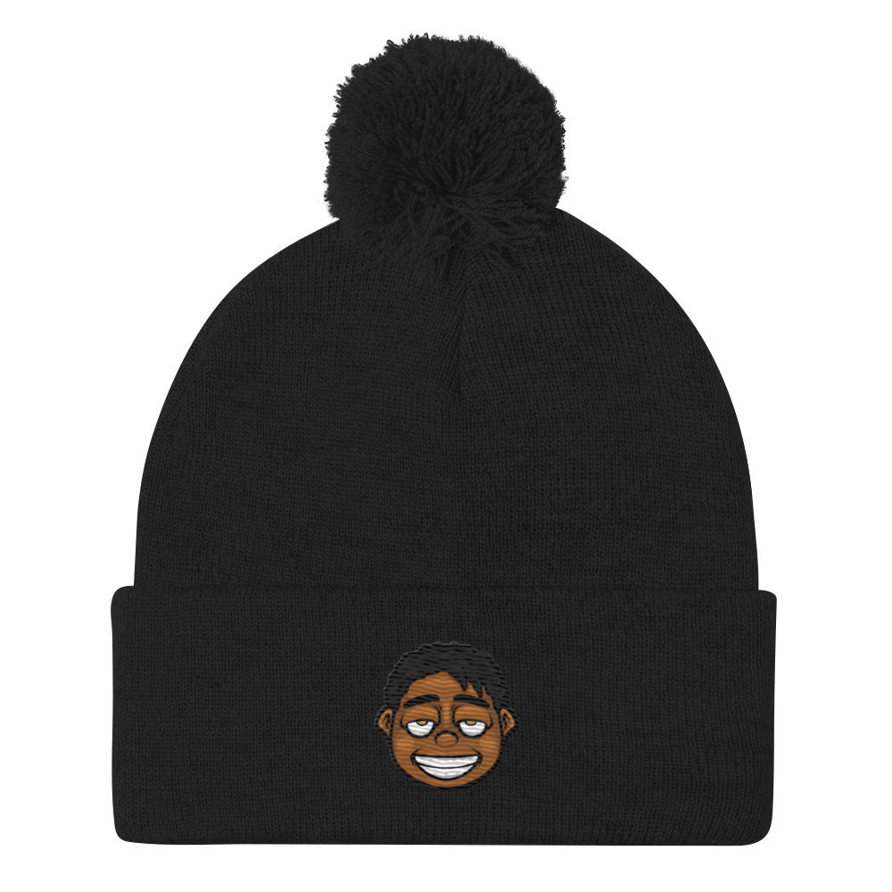 Rich Dropout Pom-Pom Beanie