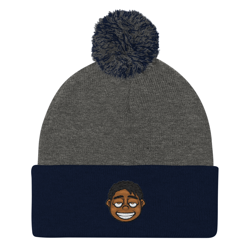 Rich Dropout Pom-Pom Beanie
